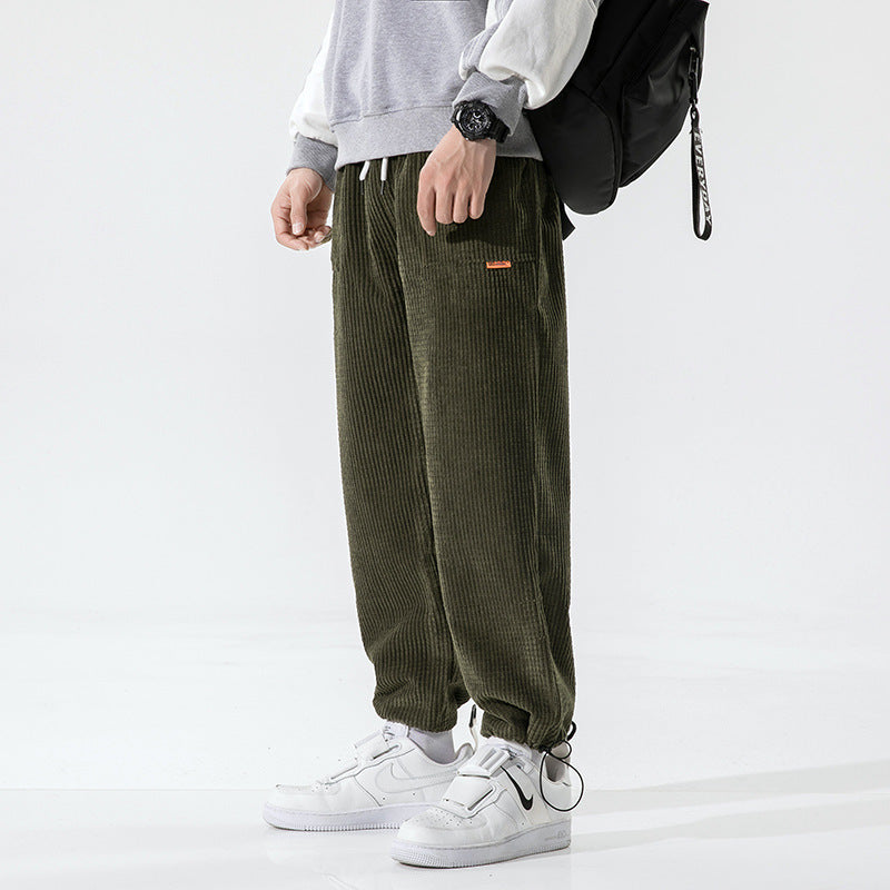 Men's Casual Pants Corduroy Loose Track Pants